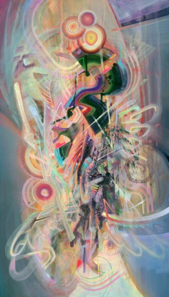 Visionary art psychedelic art ayahuasca dmt psychedelische kunst Art Print Dennis Konstantin Bax deutscher Maler Abstract Painting Geometry