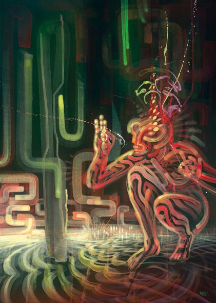 Ayahuasca psychedelic art print poster kunstdruck by Dennis Konstantin Bax.
