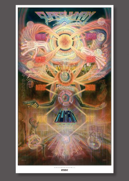 Psychedelic Visionary art print dennis konstantin bax poster kunstdruck ayahuasca psychedelische kunst hamburg