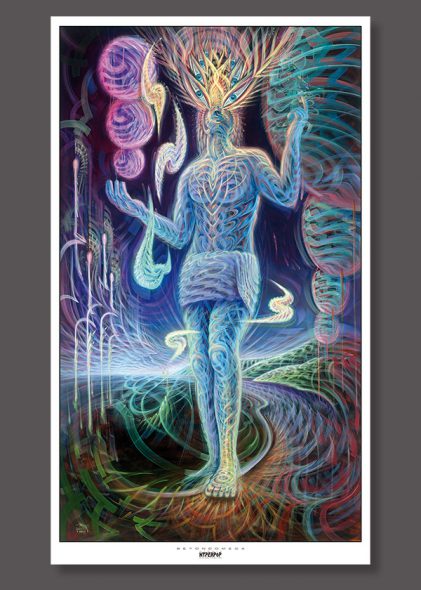 Visionary art print dennis konstantin bax poster kunstdruck ayahuasca visualizing a dmt experience.