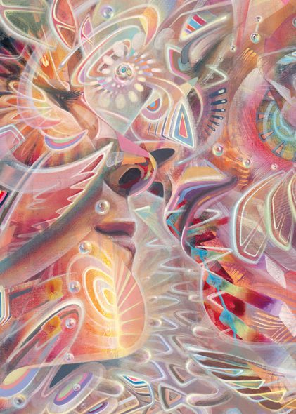 Detail of visionary art print Holy Family