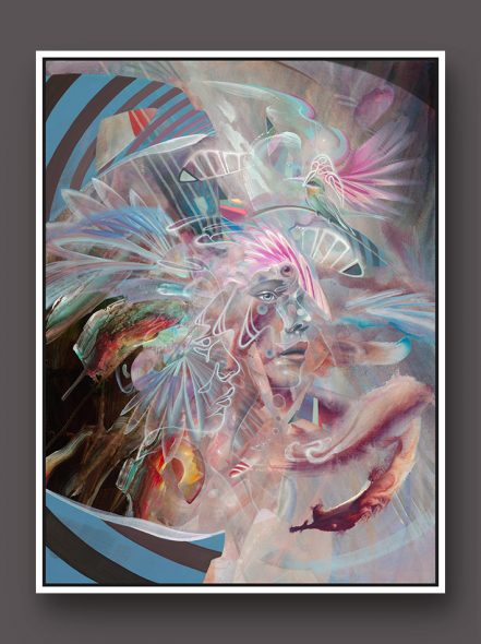 Limited Edition Fine Art Print Dennis Konstantin Bax Psychedelic visionary art surrealism kunstdruck psychedelisch surrealismus