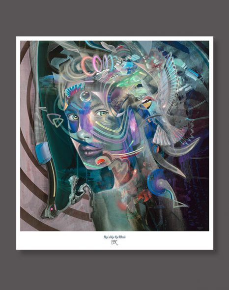 Psychedelic art print from german painter dennis konstantin bax. Visionary art poster kunstdruck aus Hamburg.