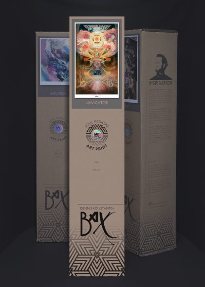 Visionary psychedelic art print poster kunstdruck soul medicine box