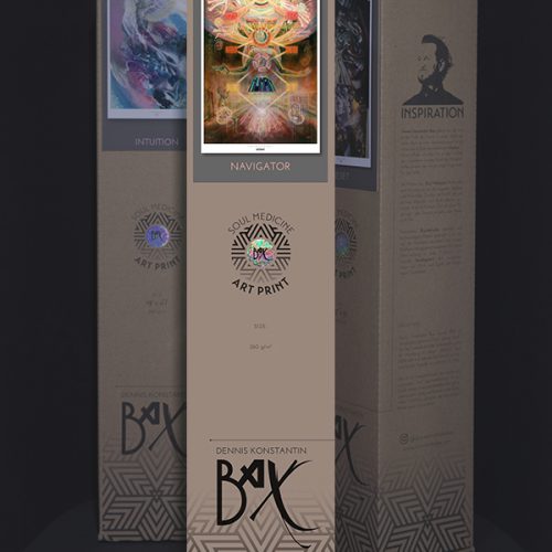 Visionary psychedelic art print poster kunstdruck soul medicine box