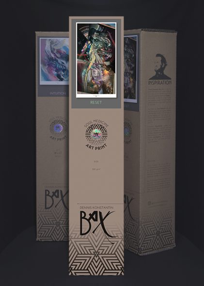 Soul Medicine Box Abstract psychedelic art print poster kunstdruck by Dennis Konstantin Bax "Destruction Overdrive"