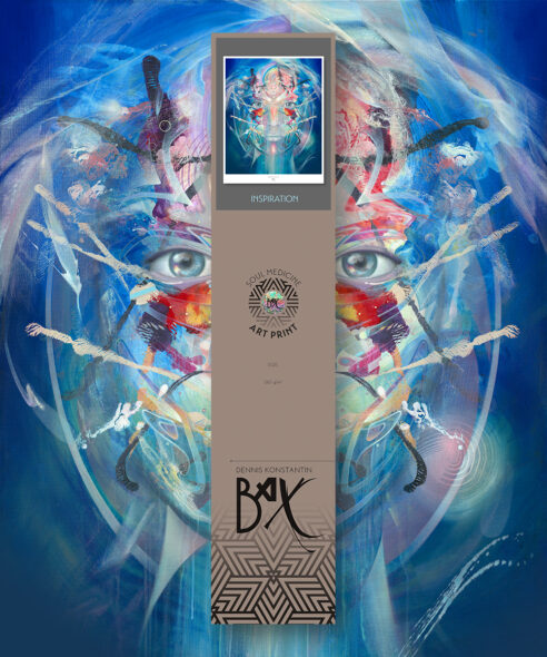 psychedelic visionary art print poster konstantin bax behind blue eyes 2