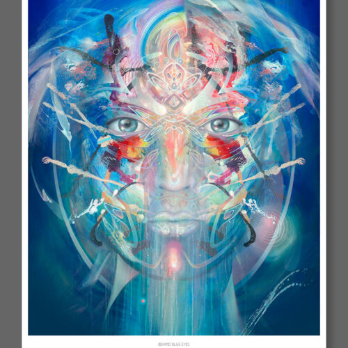psychedelic visionary art print poster konstantin bax behind blue eyes 1