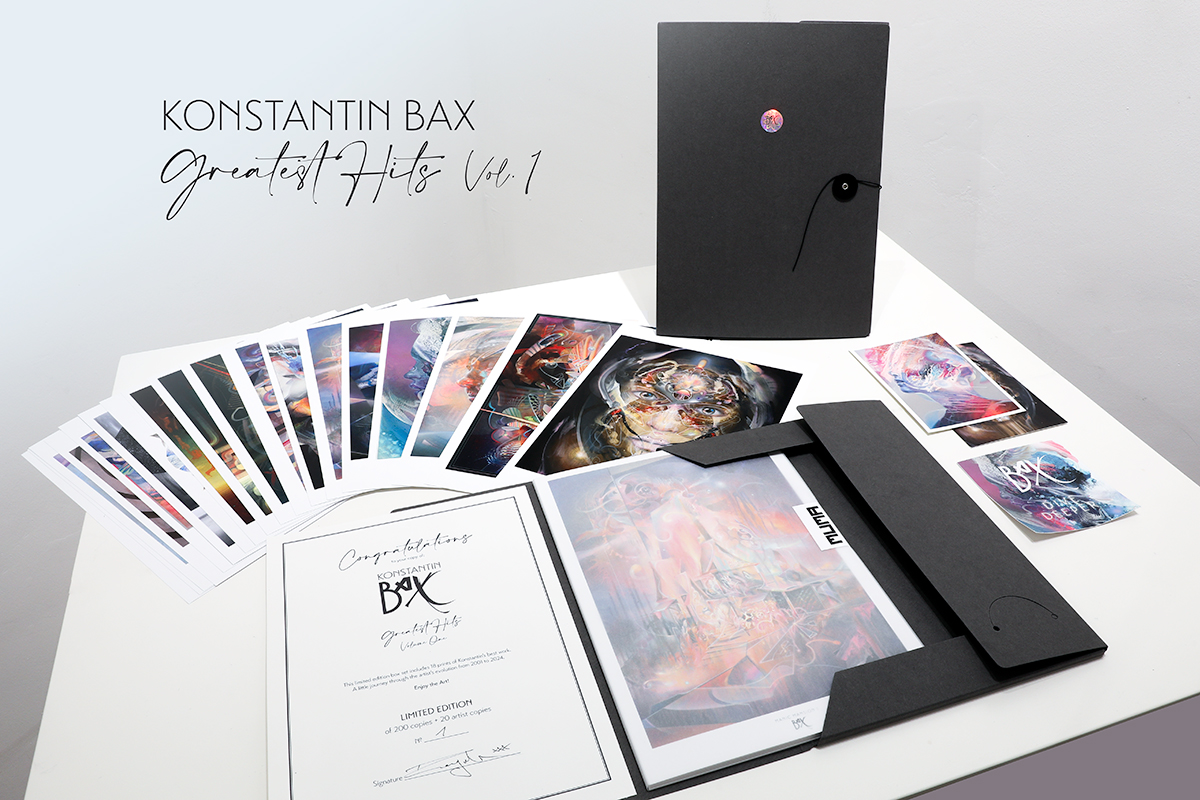 Psychedelic Art Konstantin Bax Limited Edition box set artprints limitierte kunstdrucke mappe 7184