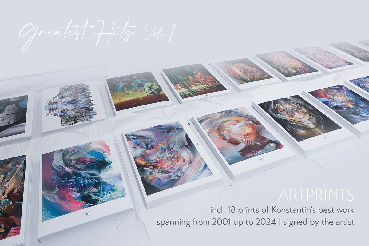 Psychedelic Art Konstantin Bax Limited Edition box set artprints limitierte kunstdrucke mappe 7188