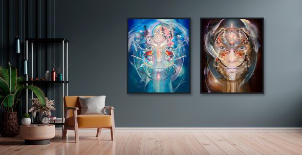 limited edition print konstantin bax abstract psychedelic art portrait 36